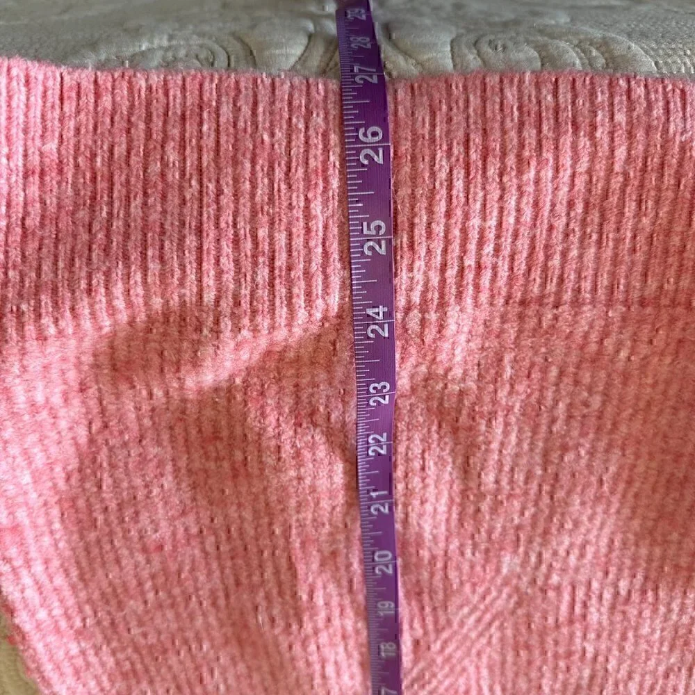 French Connection oversized soft v-neck pink peach sweater women's S